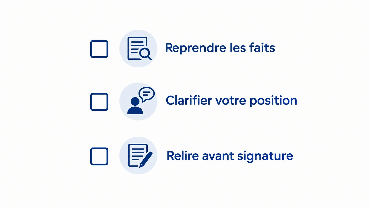 Checklist pour vérifier un projet de convention de rupture conventionnelle