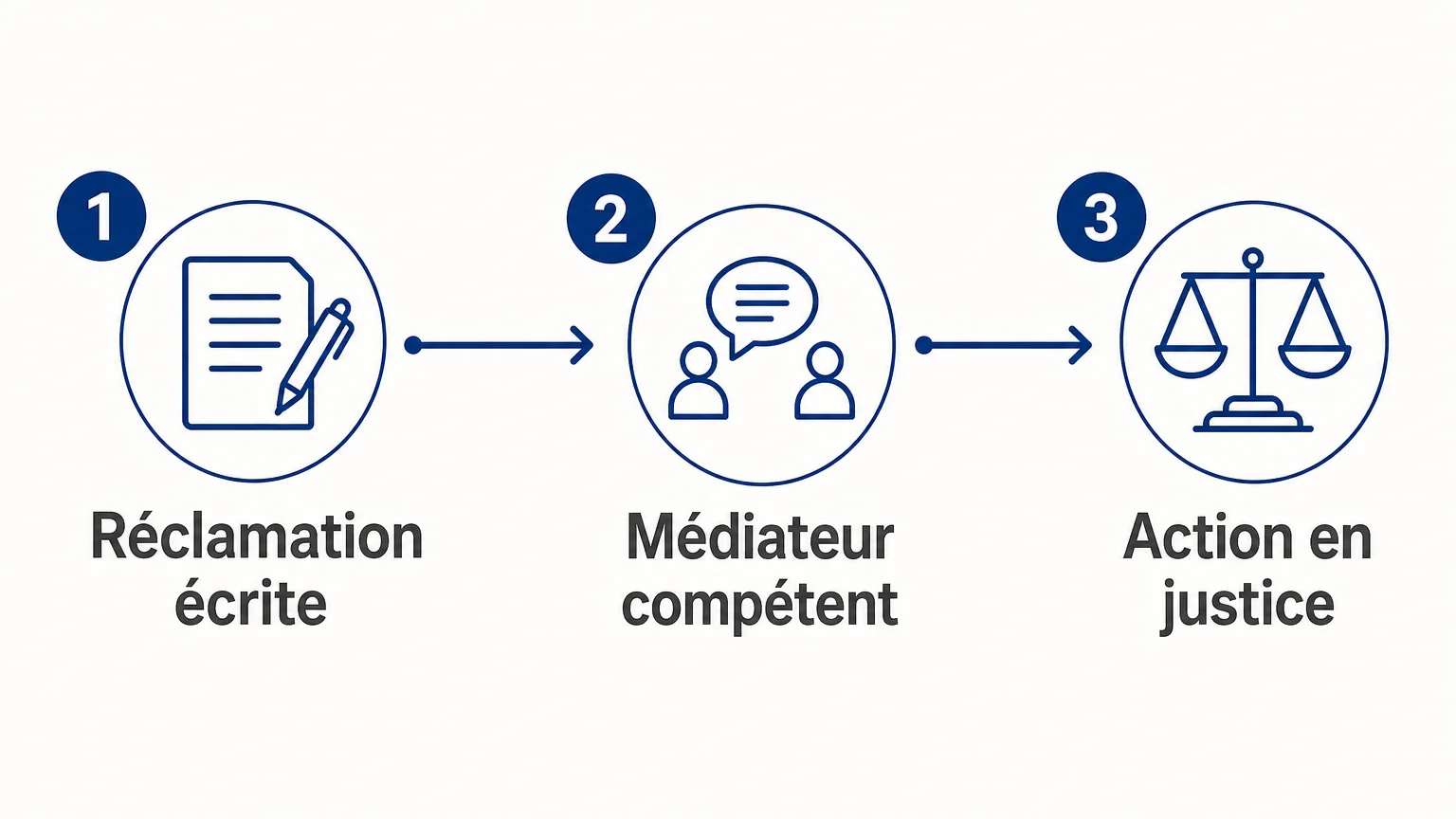 Checklist des étapes de recours après une réclamation écrite pour des indemnités de prévoyance impayées